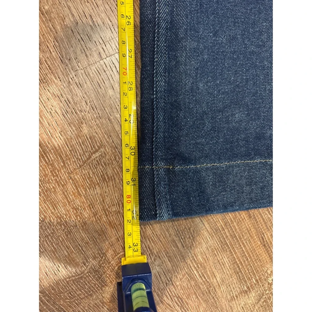 Spanx Wide Leg Denim Raw Indigo Dark Wash Stretch Jeans 20547R Womens 1X XL NEW - Picture 5 of 6